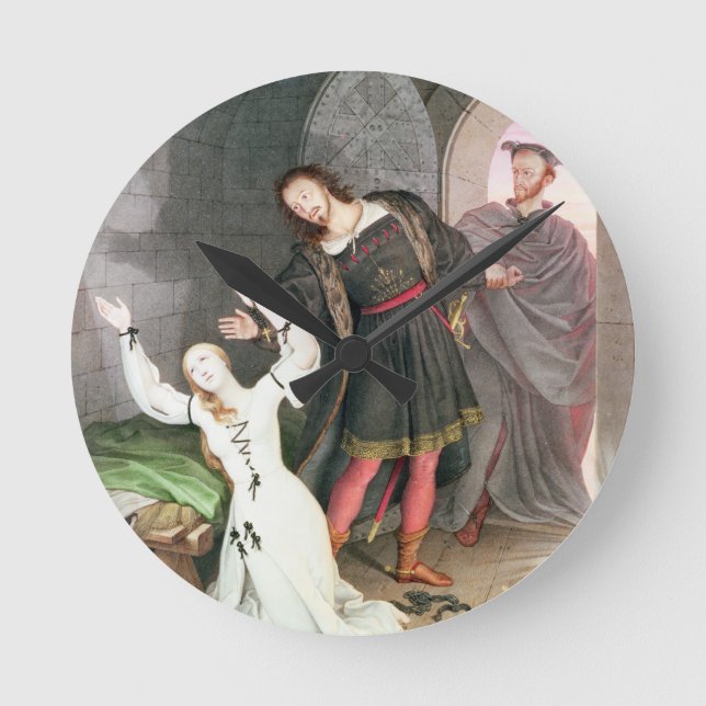 Faust, 1828 (ink and w/c) round clock (Front)
