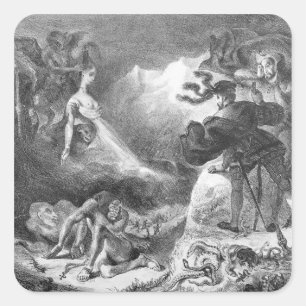 Faust and Mephistopheles at the Witches' Square Sticker