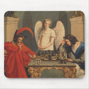 Faust And Mephistopheles Playing Chess Mouse Pad