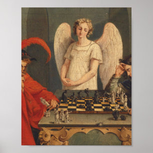 Faust And Mephistopheles Playing Chess Poster