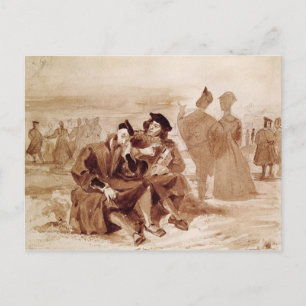 Faust and Wagner in conversation in Postcard