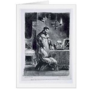 Faust in his Study, from Goethe's Faust, 1828, (il