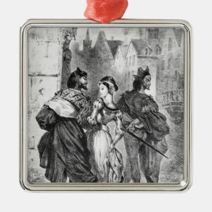 Faust meeting Marguerite Metal Ornament