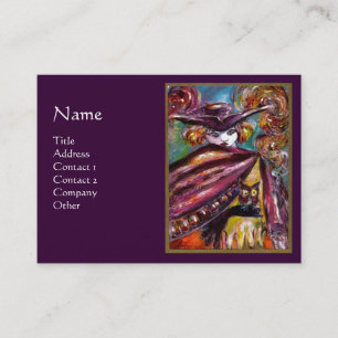 FAUST / Mysterious Mask With Owl , Purple Business Card