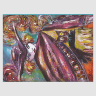 FAUST/ Mysterious Mask with Tricorn and Owl Tissue Paper