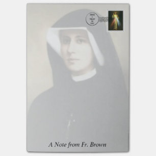 Faustina Divine Mercy Postal Saints Post-it Notes
