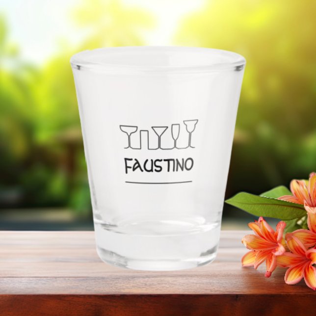 Faustino Black Line Shot Glass (Creator Uploaded)