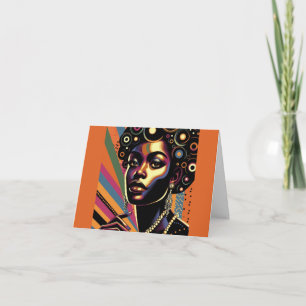 Fauve-inspired Afro-American Mother's Day Card: Note Card