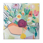 Fauvist Floral II Ceramic Tile<br><div class="desc">Fauvist Floral II by June Erica Vess. Features a vase full of bright blooms and greenery.| 161970FN</div>