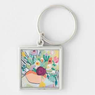 Fauvist Floral II Key Ring