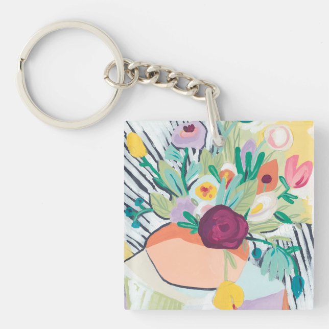 Fauvist Floral II Key Ring (Front)