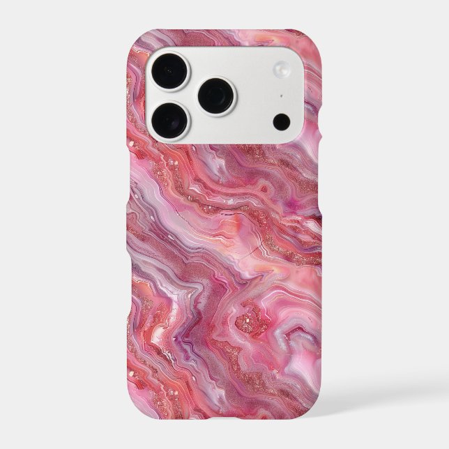 Faux Agate Print iPhone Case (Back)