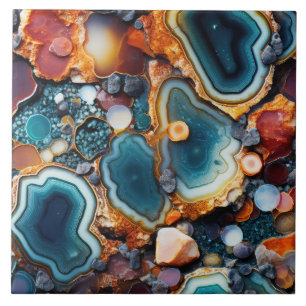 Faux agate tiled pattern  ceramic tile