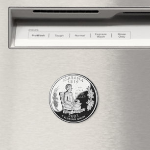 Faux Alabama State Quarter Spirit of Courage Magnet