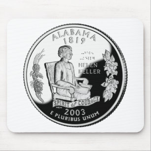 Faux Alabama State Quarter Spirit of Courage Mouse Pad