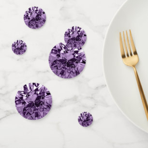 Faux Amethyst Diamond Confetti