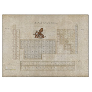 Faux- Antique Ornate Periodic Table of Elements Cutting Board