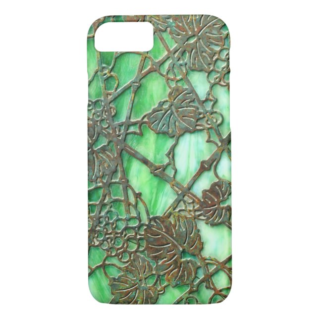 Faux Antique Stained Glass Grapevine Case-Mate iPhone Case (Back)