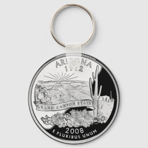 Faux Arizona State Quarter Grand Canyon State Key Ring