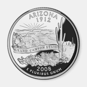 Faux Arizona State Quarter Grand Canyon State Magnet