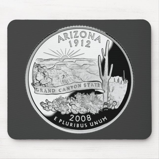 Faux Arizona State Quarter Grand Canyon State Mouse Pad (Front)
