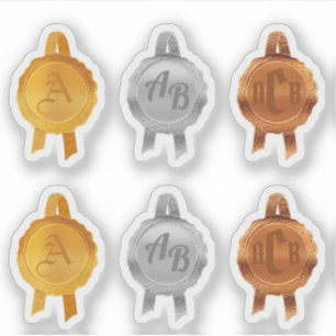 Faux Award/Certificate Seal Ribbons(InitMetAssort)