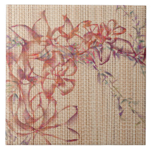 Faux Bamboo Original Art Ceramic Tile
