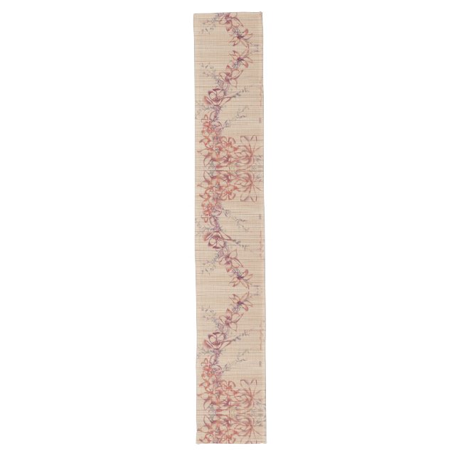 Faux Bamboo Original Art Placemat Long Table Runner (Front)