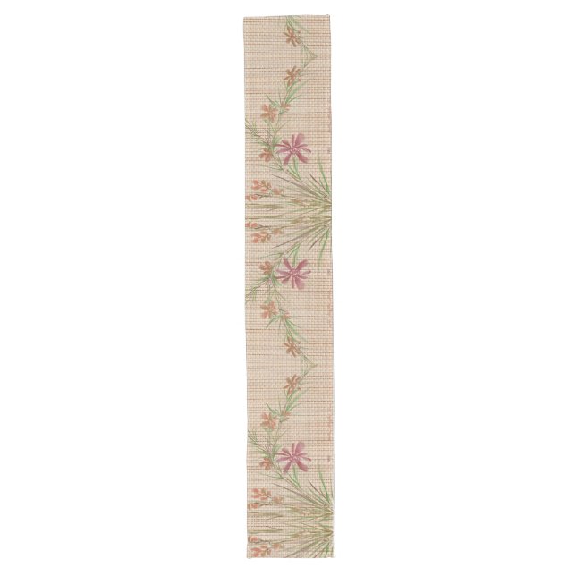 Faux Bamboo Original Art Table Runner (Front)
