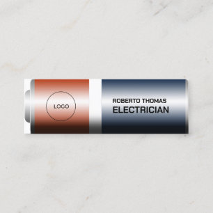 Faux battery looks  mini business card