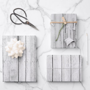 faux beach wood party Wrapping Paper Sheets