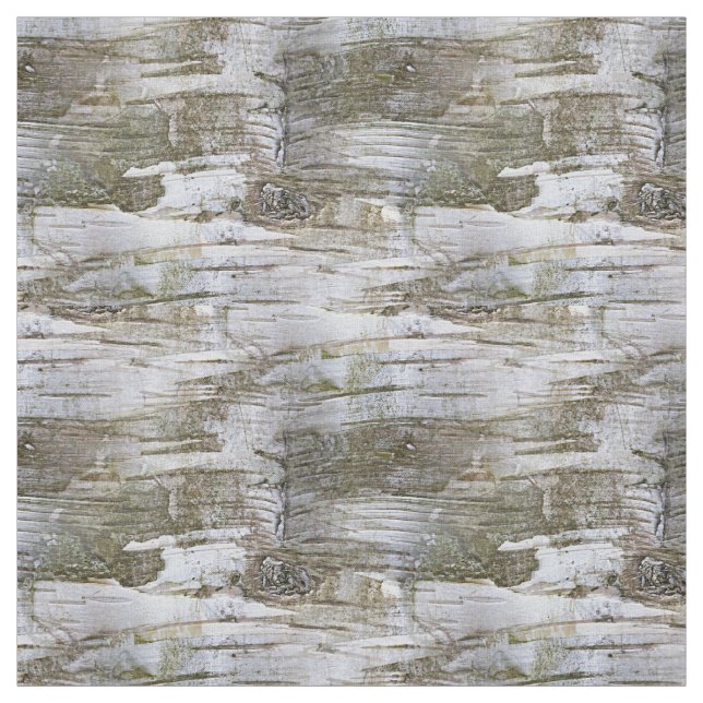 Faux Birch Tree Bark Texture Look Pattern Fabric (Swatch)