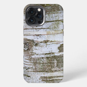 Faux Birch Tree Bark Texture Look Pattern iPhone 13 Pro Max Case