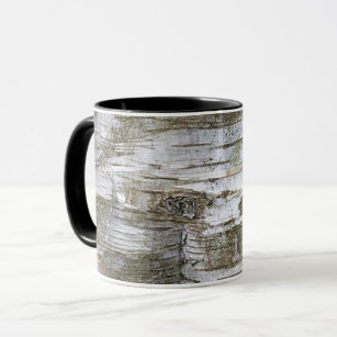 Faux Birch Tree Bark Texture Look Pattern Mug