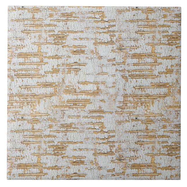Faux Birchbark  Ceramic Tile (Front)