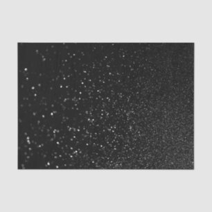 Faux Black Bokeh Glitter Photo Tissue Paper