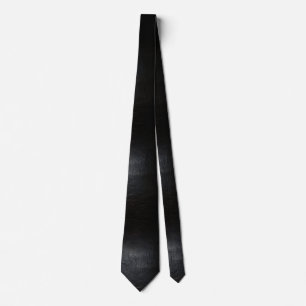 Faux Black Distressed Leather Tie