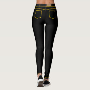 Faux Black Jeans Women's Leggings