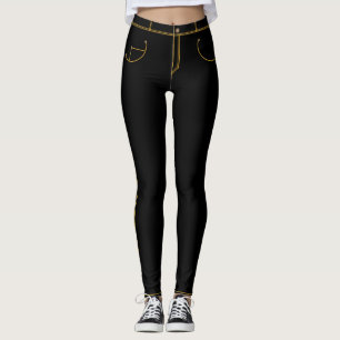 Faux Black Jeans Women's Leggings