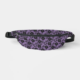 Faux Black Lace Fishnet Fanny Pack - Choose Colour