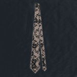 Faux Black Lace Fishnet Neck Tie<br><div class="desc">Custom Background Colour Ties with Personalised Romantic Faux Black Lace Roses Fishnet Funny Tie / Gift - Choose / add your favourite background colours. You can also add your text / name. Resize and move or remove / add element - image / text with Customisation tool. Design by MIGNED. Please...</div>