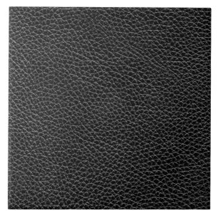 Faux Black Leather Ceramic Tile