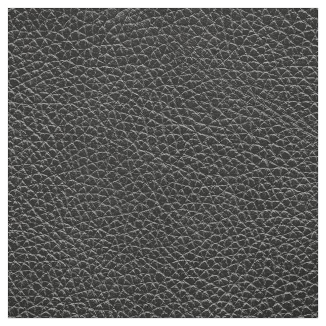 Faux Black Leather Fabric (Swatch)