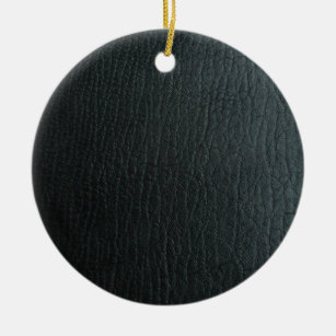 Faux Black Leather Texture Ceramic Tree Decoration