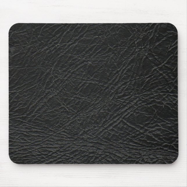 faux black leather texture mouse pad (Front)