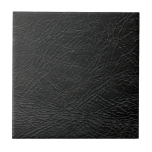 faux black leather texture tile