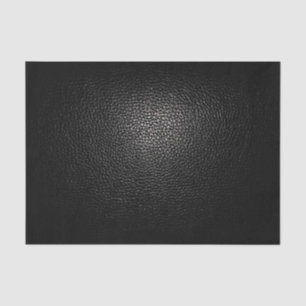 Faux Black Leather Texture Tissue Paper