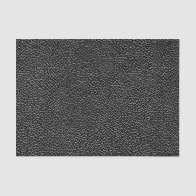 Faux Black Leather Tissue Paper (Front)