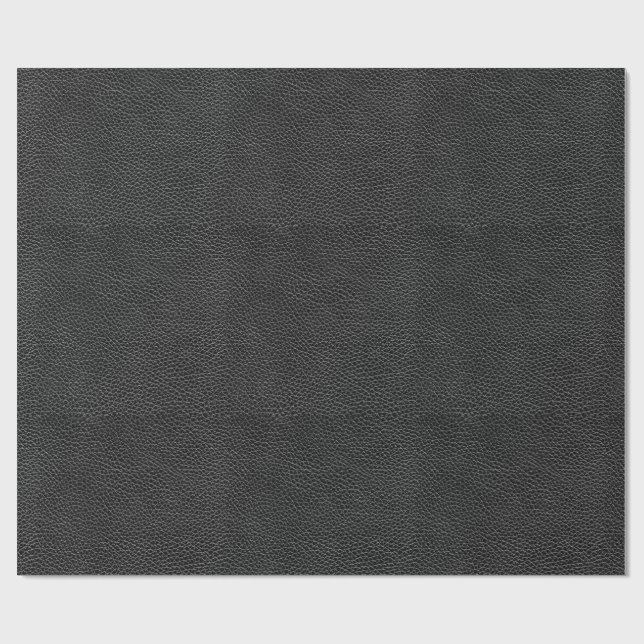 Faux Black Leather Wrapping Paper (Flat)