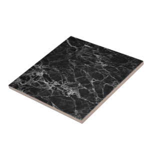 Faux Black Marble Ceramic Tile
